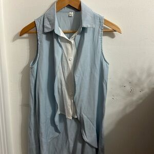 Double Layer Button Up Tank Top